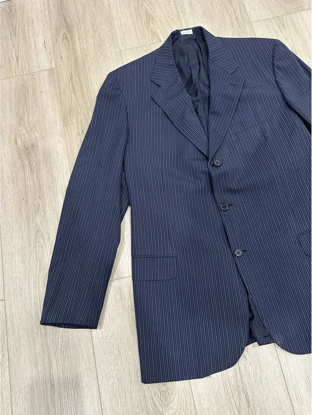 Brioni Striped Navy Blue Nomentano Pure Wool Men’s Sportcoat Size 38